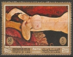 Stamps United Arab Emirates -  GRAN  DESNUDO.  PINTURA  DE  MODIGLIANI.