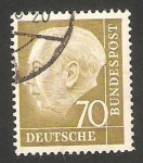 Stamps Germany -  71 C - Presidente Thedore Heuss