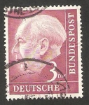 Stamps Germany -  72 B - Presidente Thedore Heuss