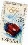 Stamps Spain -  grenoble 1968