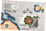 Stamps Spain -  exfilna 88 pamplona 25 junio 3 julio