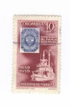 Sellos de America - Colombia -  Centenario del primer sello postal colombiano.Correo Fluvial del Magdalena