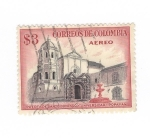Sellos de America - Colombia -  Puerta de Santo Domingo y universidad de Popayan