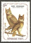 Stamps Haiti -  Fauna, búhos