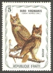Stamps Haiti -  Fauna, búhos