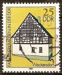 Sellos de Europa - Alemania -  Edificios de entramado. Cortijo, Weckersdorf (DDR).