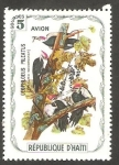 Stamps America - Haiti -  Fauna, ceophloeus pileatus