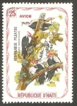 Stamps Haiti -  Fauna, ceophloeus pileatus