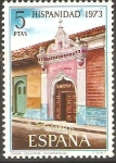 Stamps Spain -  HISPANIDAD  1973.  CASA  COLONIAL,  NICARAGUA.