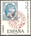 Stamps Spain -  DÌA  MUNDIAL  DEL  SELLO.  ESTAMPILLA  CANCELADA.