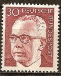 Stamps Germany -  Presidente Gustav Heinemann.