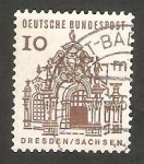 Stamps Germany -  322 - Zwinger de Dresde, con número de control