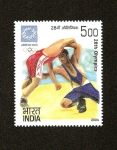 Stamps India -  Juegos Olimpicos  Atenas 2004  -  Lucha