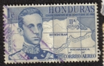 Sellos de America - Honduras -  Rey Alfonso XIII y mapa