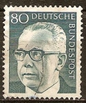 Stamps Germany -  Presidente Gustav Heinemann.