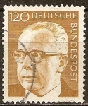 Stamps Germany -  Presidente Gustav Heinemann.
