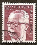 Stamps Germany -  Presidente Gustav Heinemann.