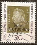Sellos de Europa - Alemania -  Cent de Friedrich Ebert,político alemán, presidente del Reich 1919-1925 y líder del SPD 1912-1919.