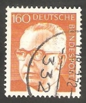 Stamps Germany -  516 F - Presidente G. Heinemann