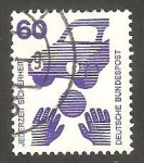 Stamps Germany -  557 - Prevención de accidentes, balón sobre coche