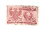 Stamps Colombia -  Cincuentenario de la escuela militar de cadetes 1907-1957 