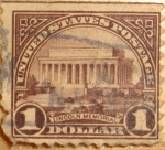Stamps : America : United_States :  lincoln memorial