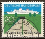 Sellos de Europa - Alemania -  75 años del canal de Kiel.