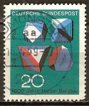 Stamps Germany -  1.000 años de minería Harz, ZnS, PbS.