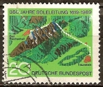 Sellos de Europa - Alemania -  350 años la línea de salmuera 1619-1969, Bad Reichenhall - Traunstein.