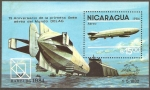 Stamps Nicaragua -  75  ANIVERSARIO  DE  LE  PRIMERA  LÌNEA  AÈREA  DEL  MUNDO.  DELAG.  HAMBURG  1984.
