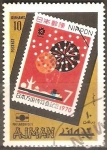 Stamps United Arab Emirates -  FUEGOS  ARTIFICIALES  SOBRE  EXPO’70.  PHILATOKYO  71.