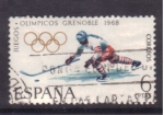 Stamps Spain -  Grenoble 68