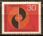 Sellos de Europa - Alemania -  Pentecostés Encuentro Ecuménico, de Augsburg 1971.