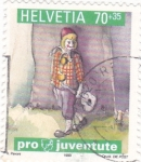 Stamps Switzerland -  PRO-JUVENTUD Payaso con guitarra