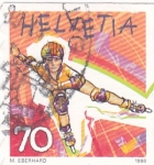 Stamps Switzerland -  CARRERA DE PATINAJE