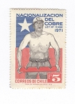 Sellos de America - Chile -  Nacionalización del cobre