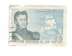 Stamps Chile -  Expedición libertadora del Perú