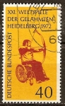 Stamps Germany -  XXI. Juegos Mundiales del paralítico, Heidelberg 1972.