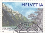 Stamps Switzerland -  PAISAJE DE LOS ALPES -HOMENAJE AL GENERAL ALEXANDER SUWOROW