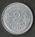 monedas de Europa - Francia -  LIBERTE EGALITE FRATERNITE 1947 (FRONTAL)