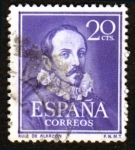 Sellos del Mundo : Europa : Espa�a : 1950-53 Literatos. Ruiz de Alarcón - Edifi:1074