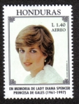 Sellos del Mundo : America : Honduras : En memoria de Lady Diana Spenser Princesa de Gales