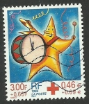 Stamps France -  Instrumento musical, bombo y platillos (error)
