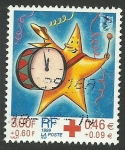 Stamps France -  Instrumento musical, bombo y platillos  (error)
