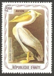 Sellos de America - Hait� -  Fauna, pelicano blanco
