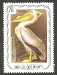 Stamps Haiti -  Fauna, pelicano blanco