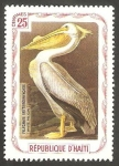 Sellos de America - Hait� -  Fauna, pelicano blanco