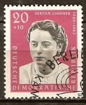 Stamps Germany -  Anti-fascistas, Hertha Lindner(DDR).