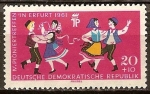 Stamps Germany -  IV encuentro pionero en Erfurt en 1961(DDR).