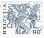 Stamps Switzerland -  FIESTAS POPULARES